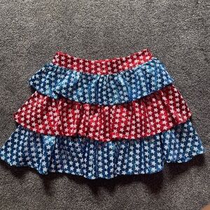 Queen of Sparkles Red, White and Blue Star Skort
